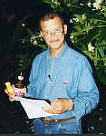 Tony Leo (Radio St Helena) reading an email.