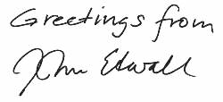 Greetings from John Ekwall