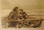 Rowing men